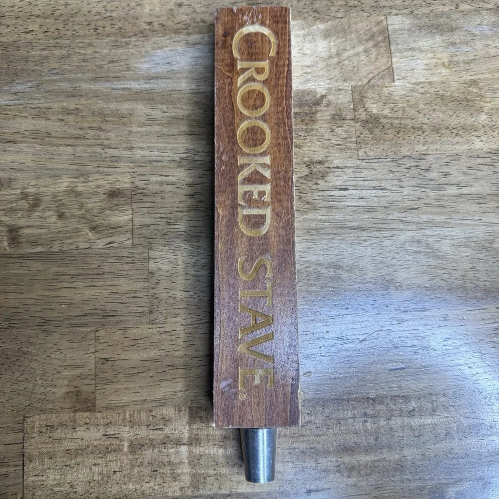 Crooked Stave Brewery Beer Tap Handle Wooden Craft Draft Tap Bar Decor